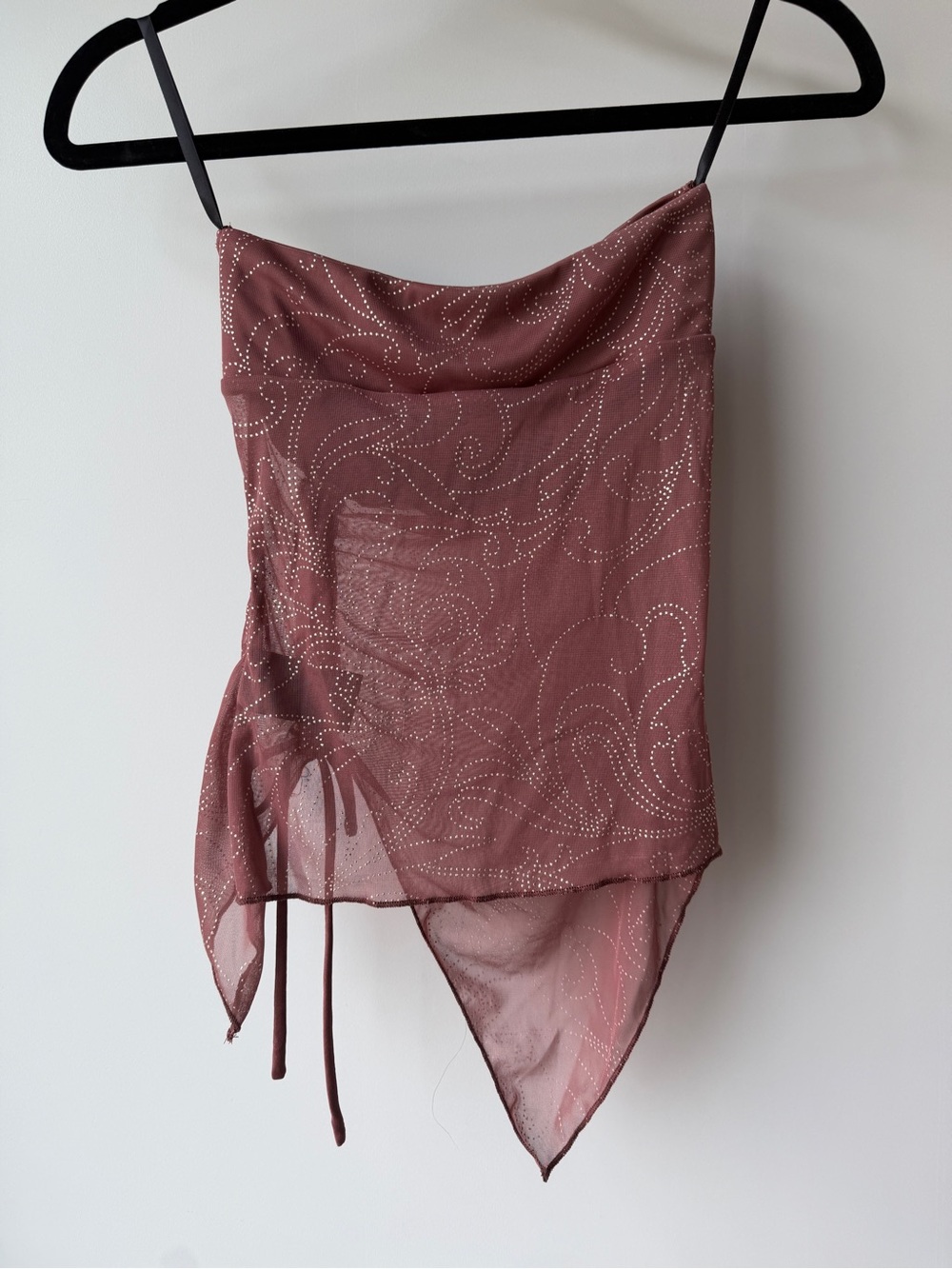 Urban Outfitters Mauve Sparkle Draped Cowl Neck Camisole - Picture 2 of 3